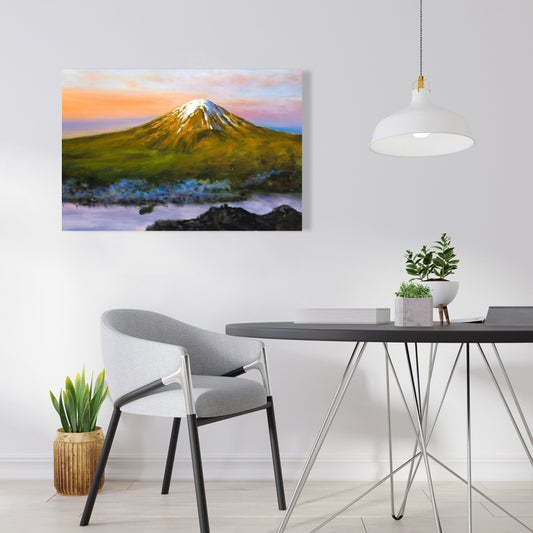 Toile spirituelle représentant le mont Fuji | Décoration d'intérieur
