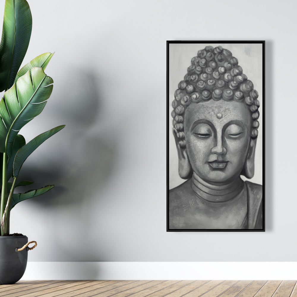 Spiritual Buddha Framed Canvas | Asian Art for Man Bedroom Decor