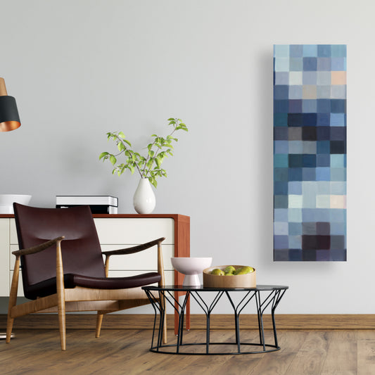 Pixelated Mountainous Landscape Canvas - Modern Bedroom Decor