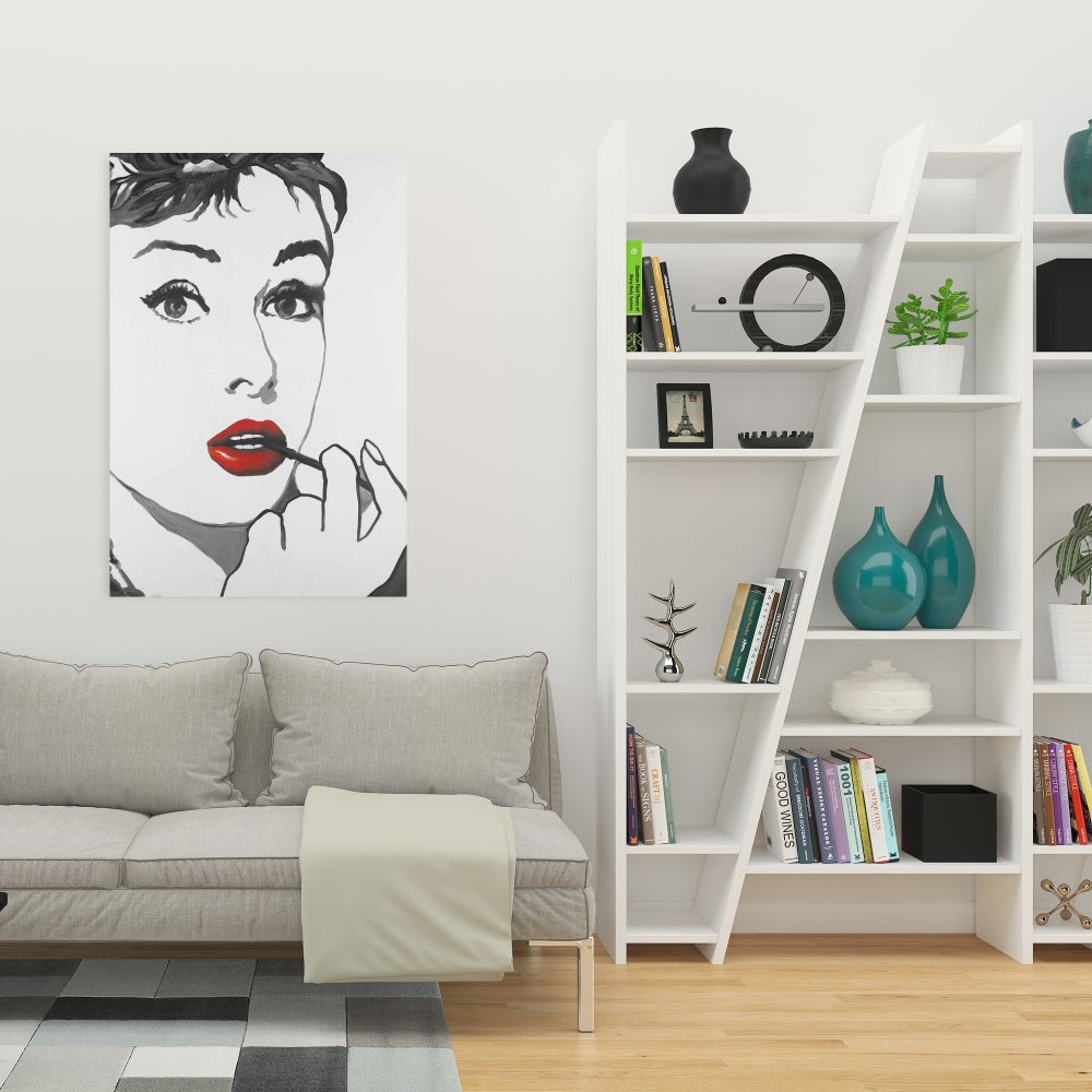 Toile Audrey Hepburn | Décoration murale Beauté Blanche