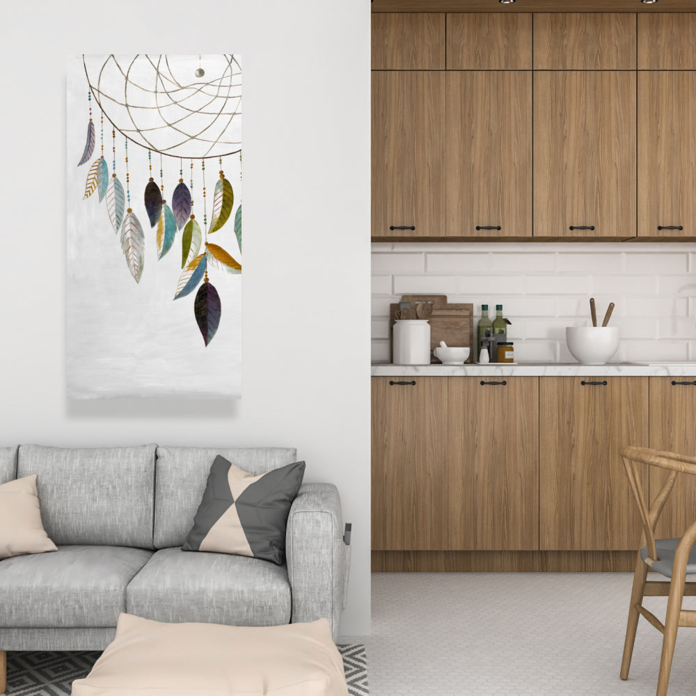 Dreamcatcher with Feathers Blue Bedroom Canvas | Home Decor