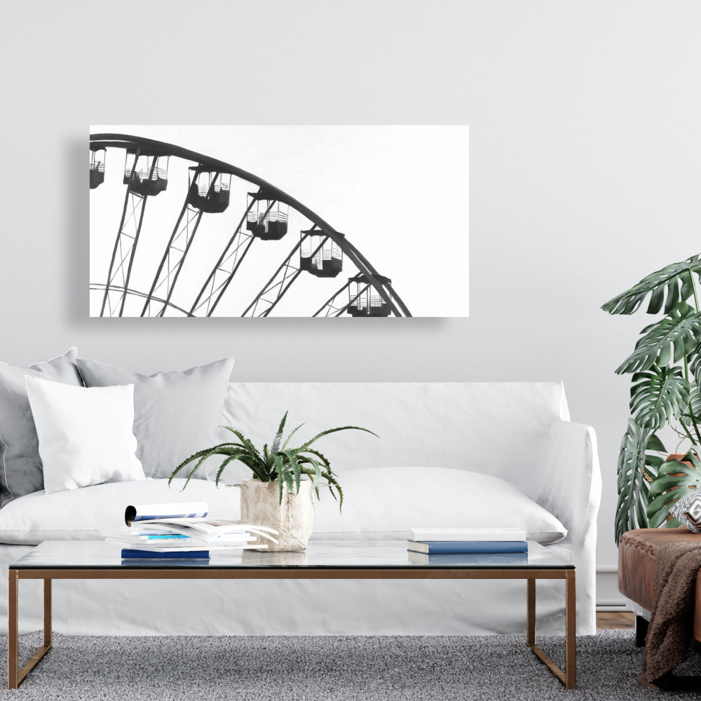 Quarter Ferris Wheel Canvas | Monochrome Hobbies Home Decor