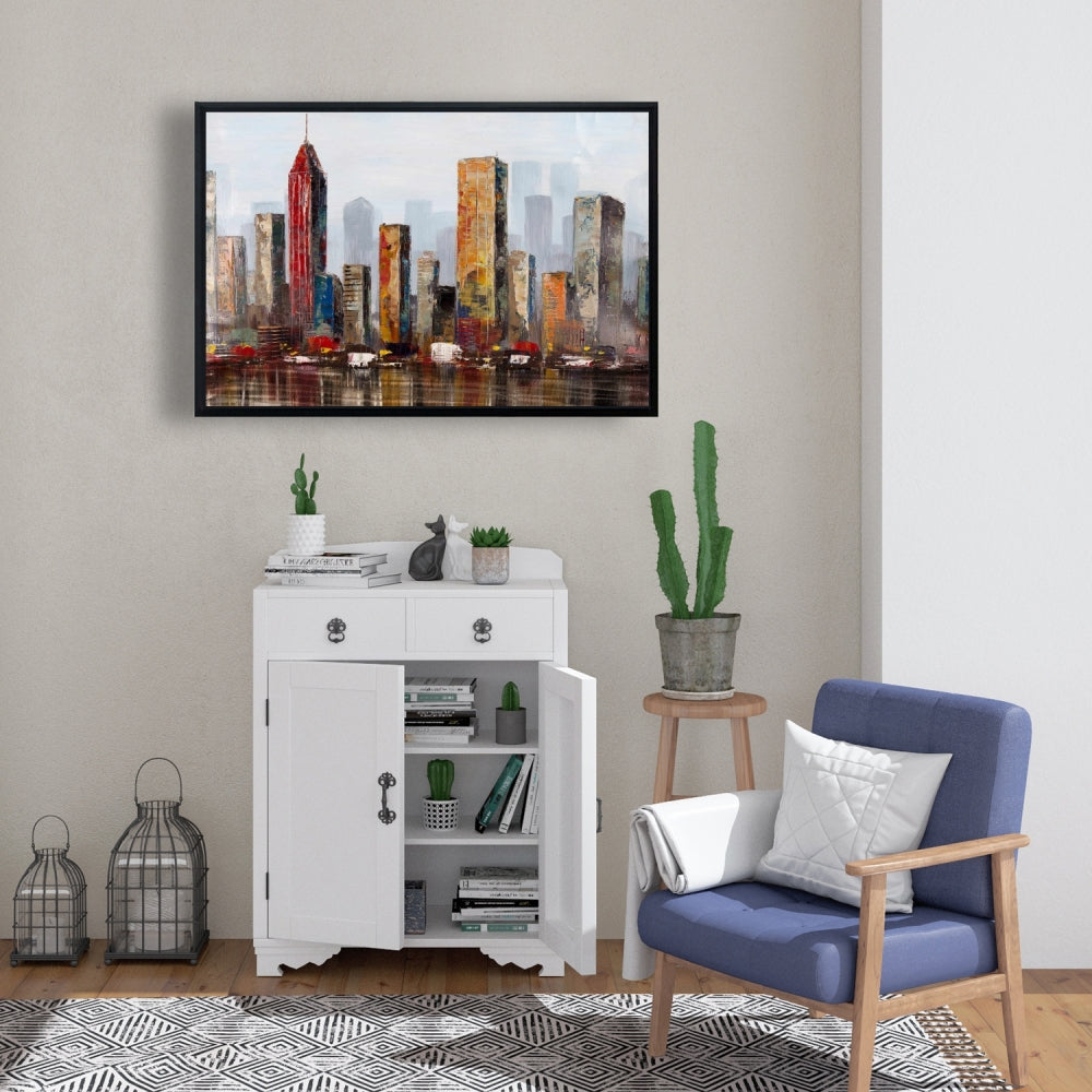Toile industrielle à l'aspect rouillé - Décoration d'intérieur urbaine