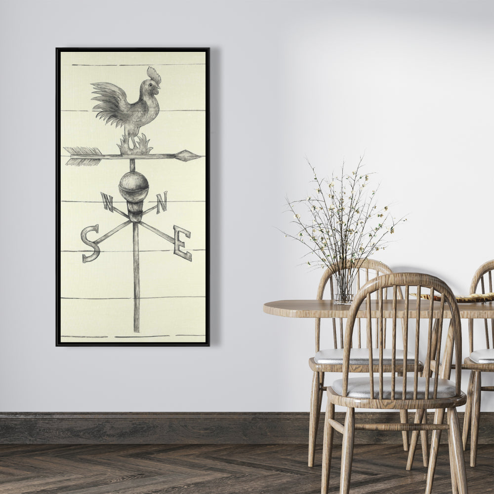 Vintage Weathervane Rustic Kitchen Canvas | Home Decor Art