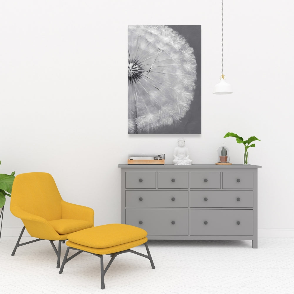 Romantic Dandelion Puff Ball Canvas | Botanical Home Decor