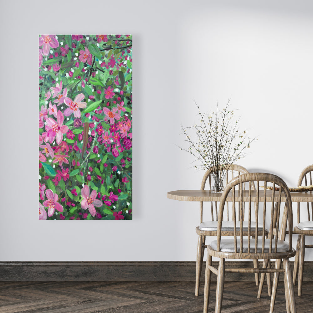 Cherry Tree Blooming Canvas - Floral Botanical Home Decor