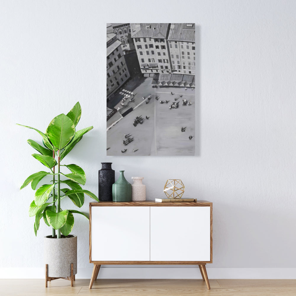 Piazza del Campo Italy Canvas | Bedroom Street Scenery Decor