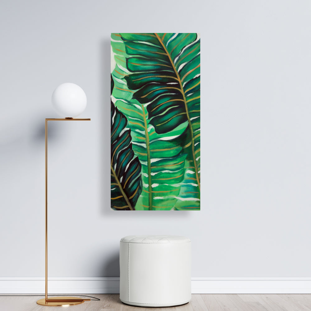Exotic Plant Leaves Canvas | Floral Botanical Bedroom Decor