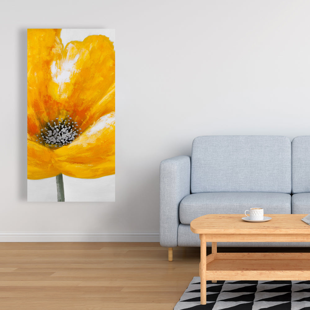 Beautiful Yellow Flower Canvas | Botanical Home Decor