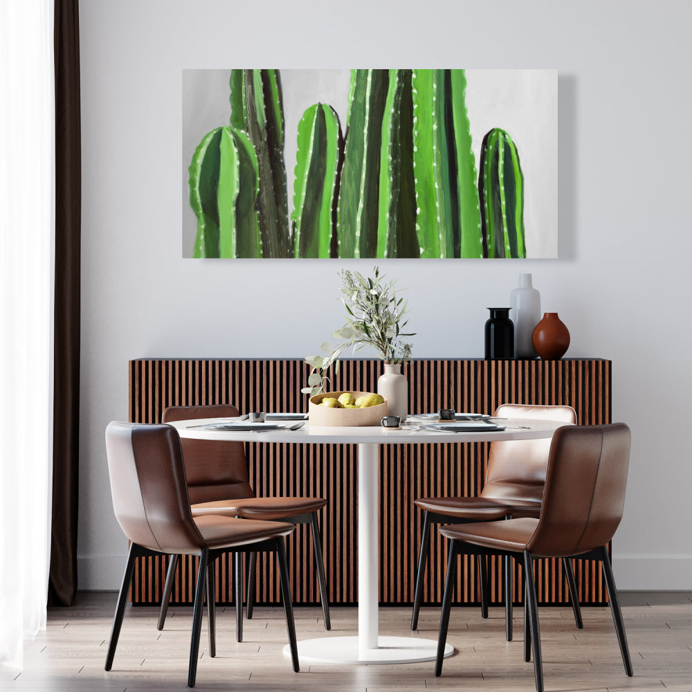 Cactus Candles Canvas - Exotic Botanical Art for Home Decor