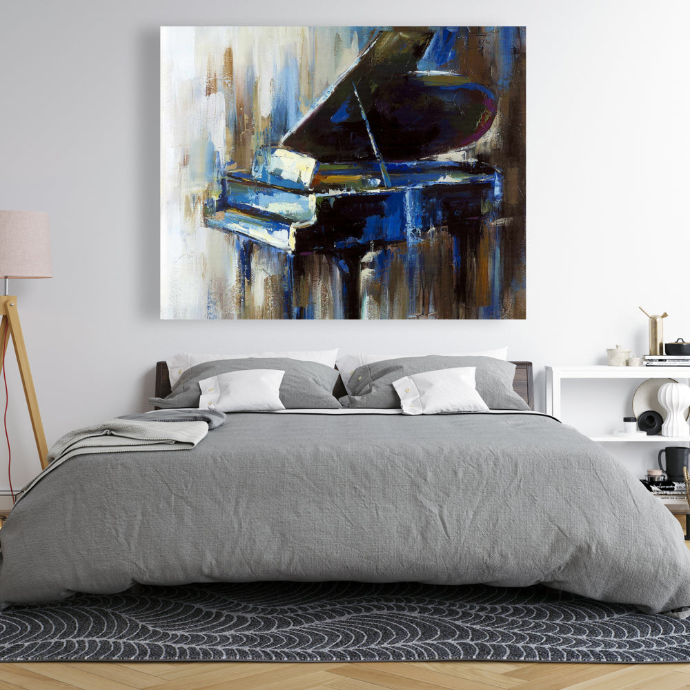 Industrial Instrument Canvas - Abstract Grand Piano Home Decor
