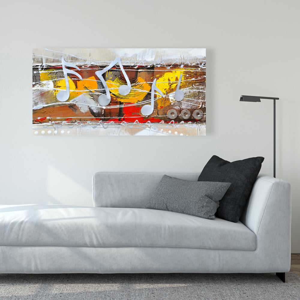 Harmony Gray Canvas - Contemporary Bedroom Decor Wall Art
