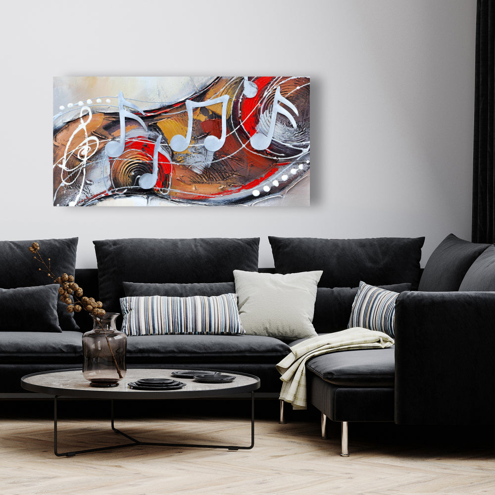 Abstract Serenade Canvas | Contemporary Gray Bedroom Decor
