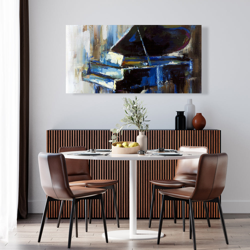 Industrial Instrument Canvas - Abstract Grand Piano Home Decor