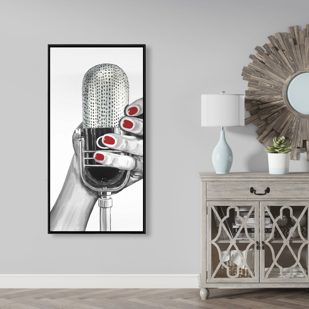 Toile « Chante ta vie » | Décoration de chambre encadrée grise