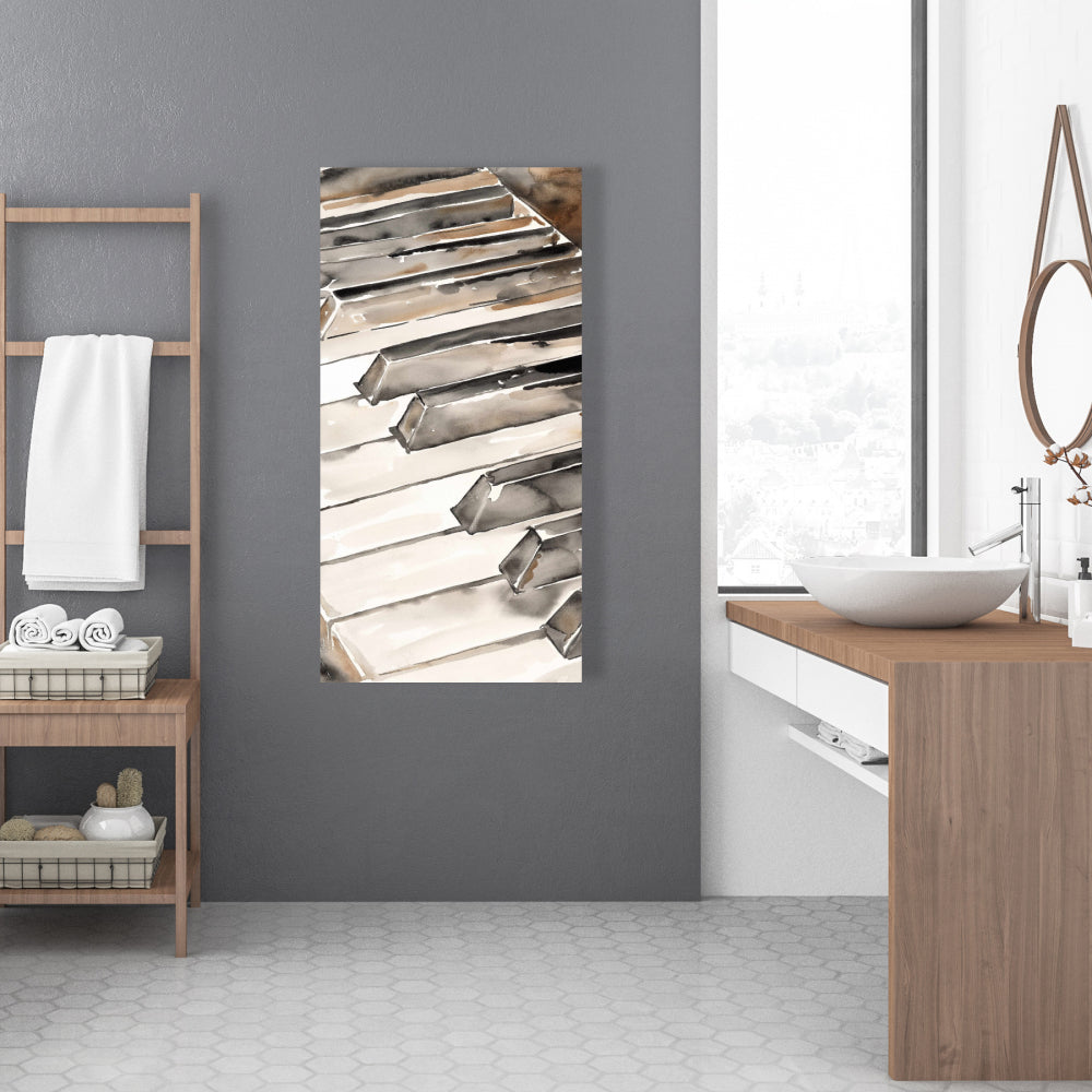Rustic Piano Canvas Wall Art - Home Decor Musical Instrument