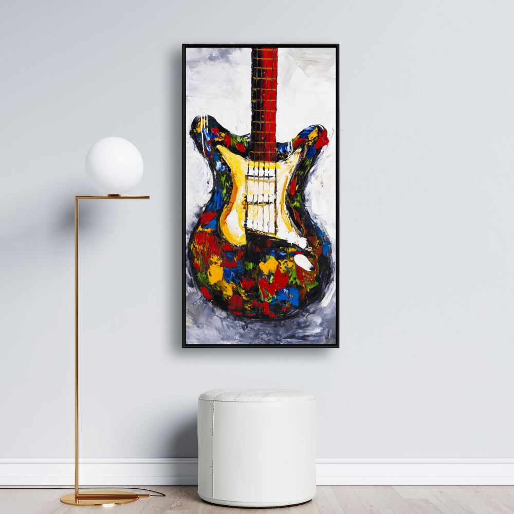 Colorful Guitar Canvas | Modern Home Decor - Musical Art