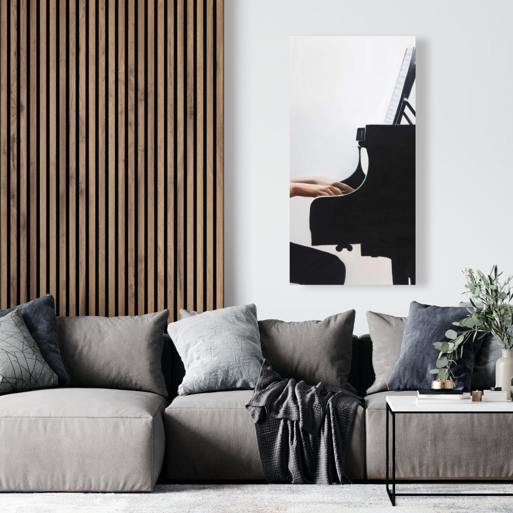 Romantic Musical Melody White Canvas - Home Decor Art