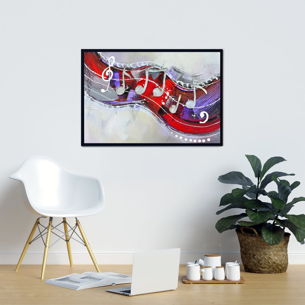 Toile encadrée « Formes musicales » pour chambre à coucher Symphony | Décoration d'intérieur
