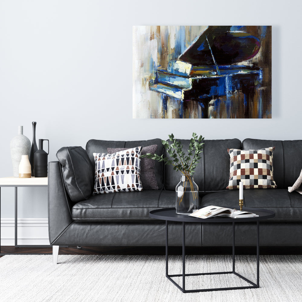 Industrial Instrument Canvas - Abstract Grand Piano Home Decor