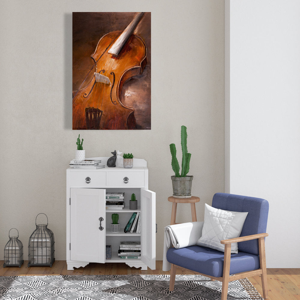 Musical Brown Alto Instrument Canvas | Home Decor Wall Art