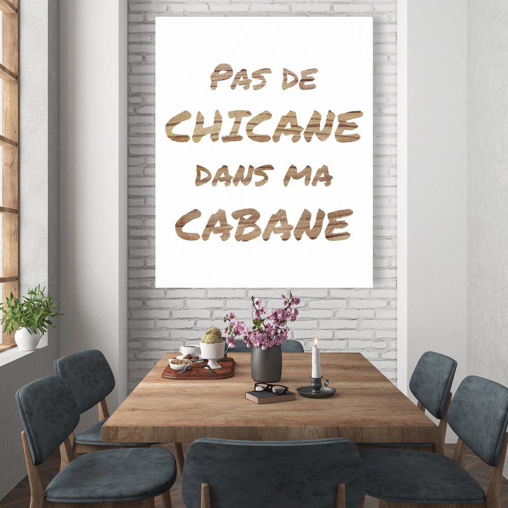 Bedroom Motivation Canvas - No Dispute in My House Decor