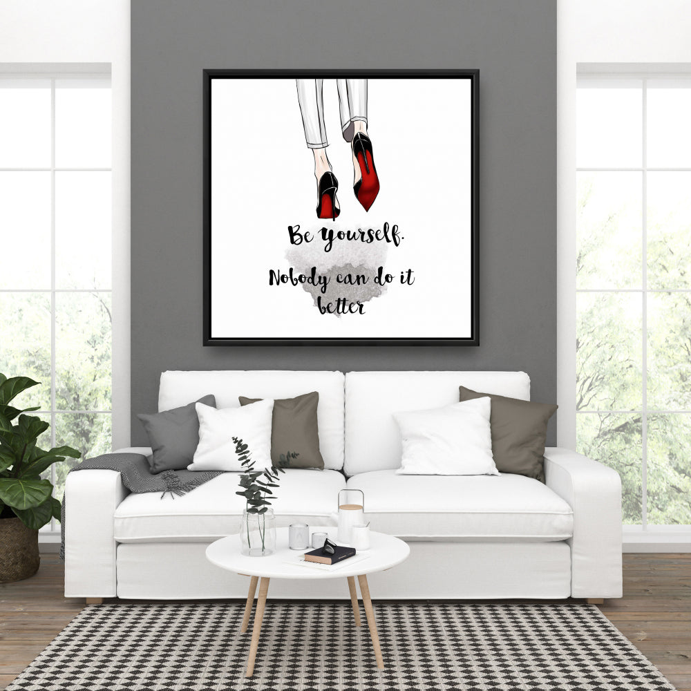 Toile illustrée « Soyez vous-même » | Décoration de chambre