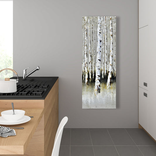 Winter Forest Landscape Canvas | Trees Brown Bedroom Decor