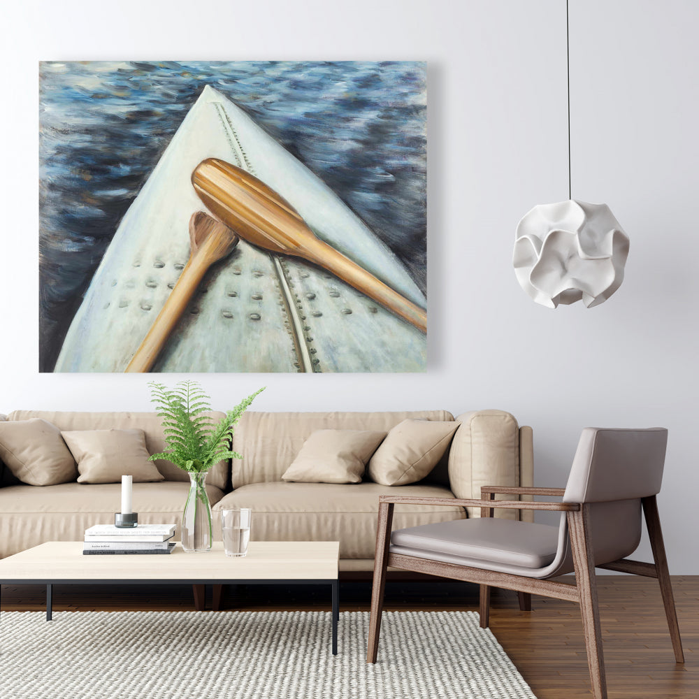 Toile « Aventure en canoë » | Décoration de chambre, sports et jeux
