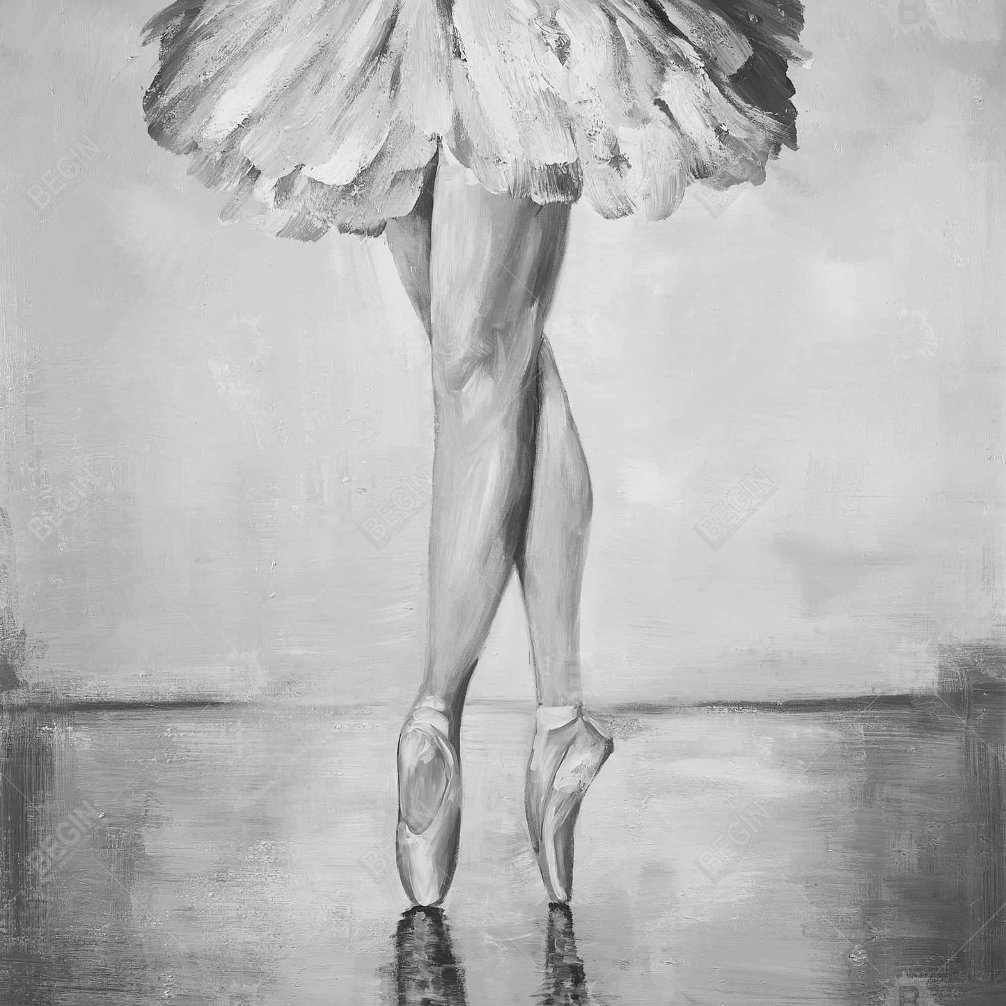 Toile encadrée monochrome « Pas classiques de ballet » | Décoration d'intérieur