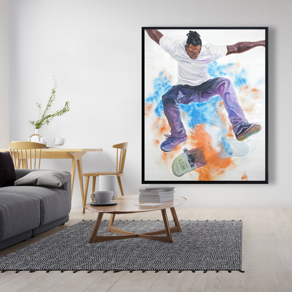 Toile encadrée « Skate » | Décoration de chambre sportive et ludique aux États-Unis