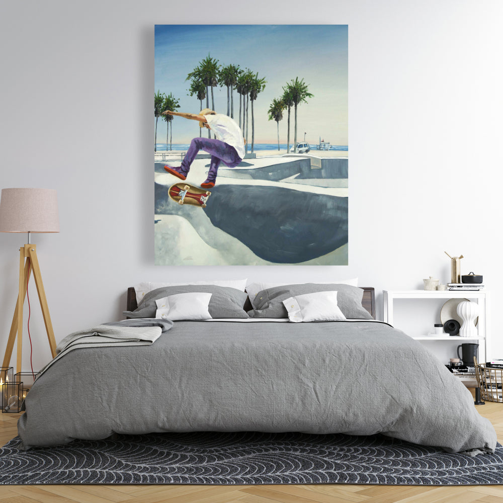 Skate Park California Canvas | Hyperrealist Botanical Art Decor