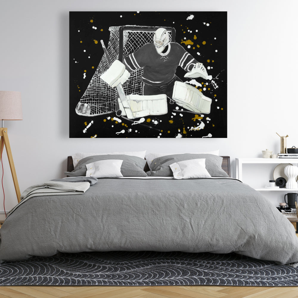 Goalkeeper Hockey Man Bedroom Canvas - Home Decor Wall Art