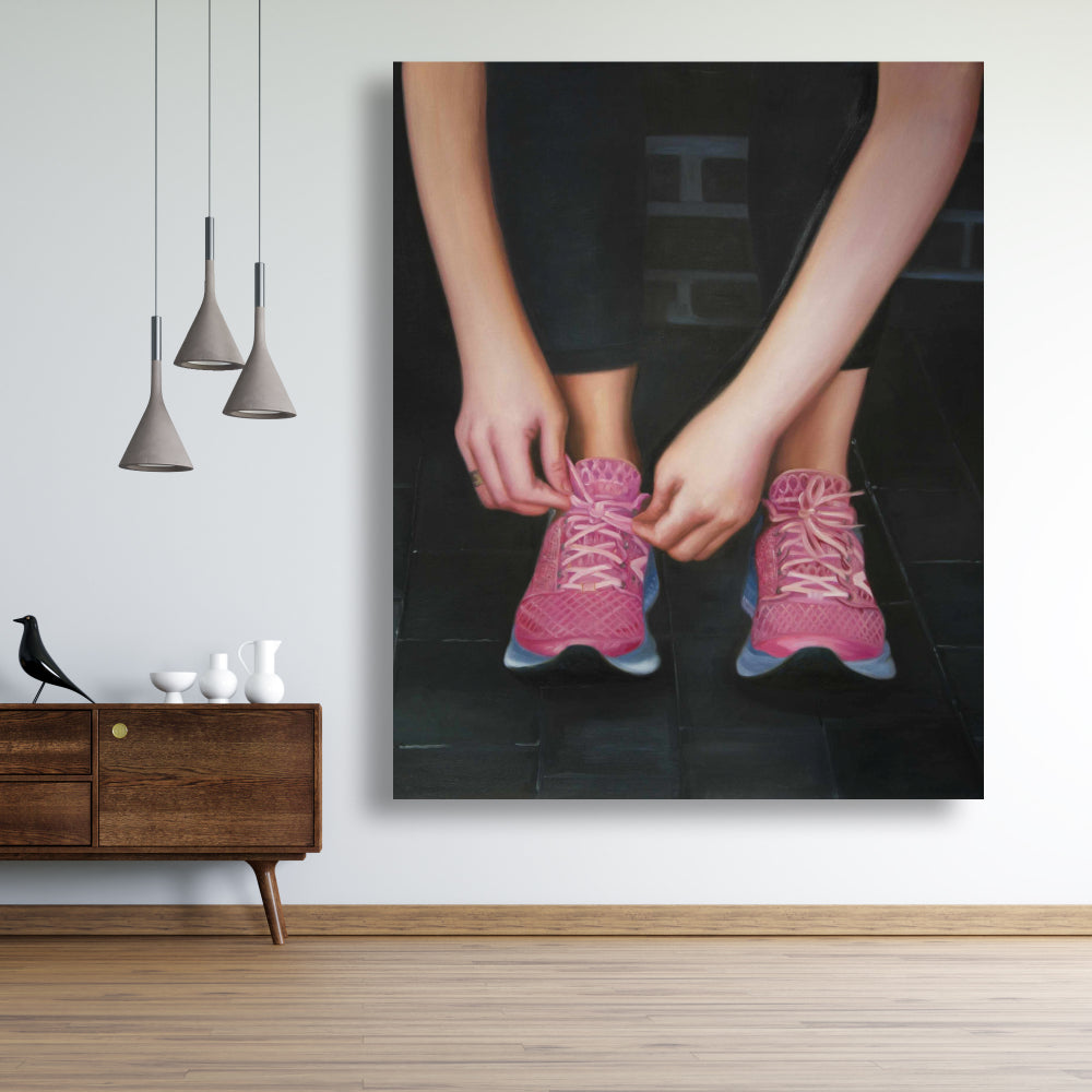 Ready for the Race Black Canvas | Hyperrealist Living Room Decor