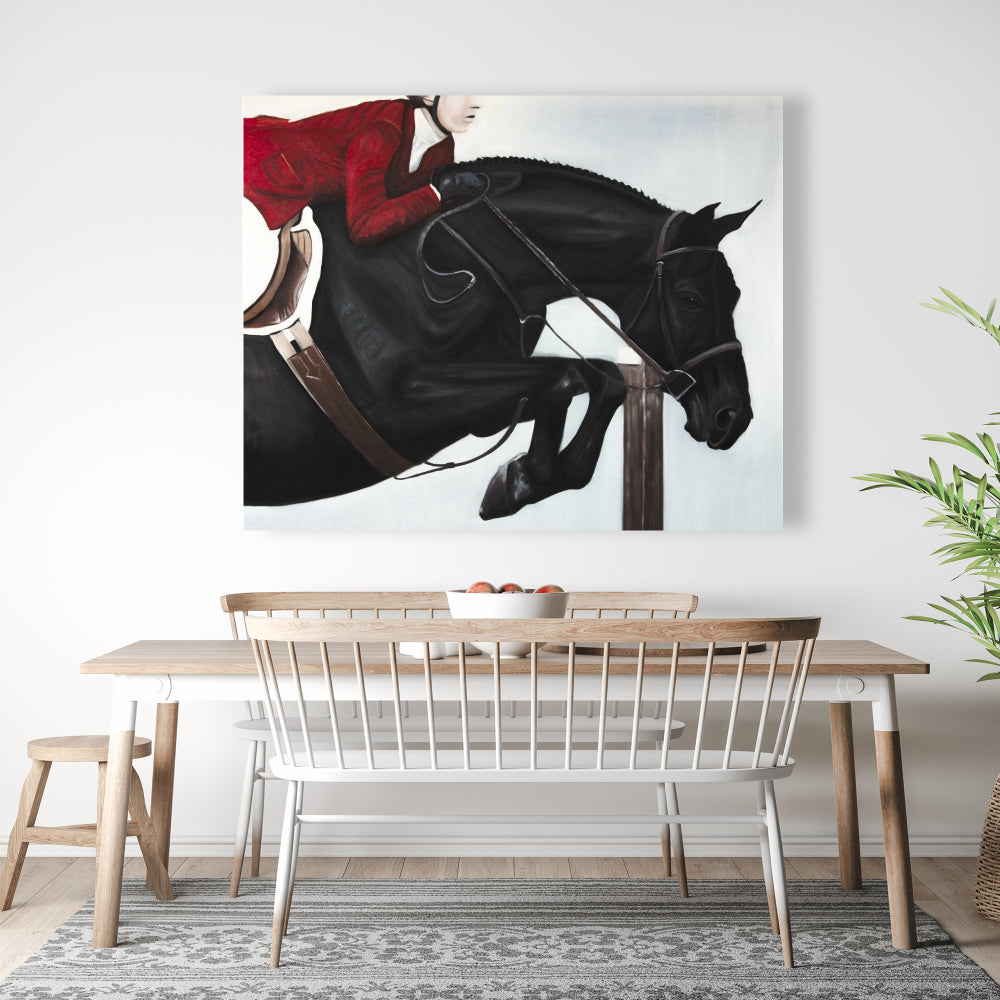 Riding Competition Western Canvas - Home Decor for Animal Lovers