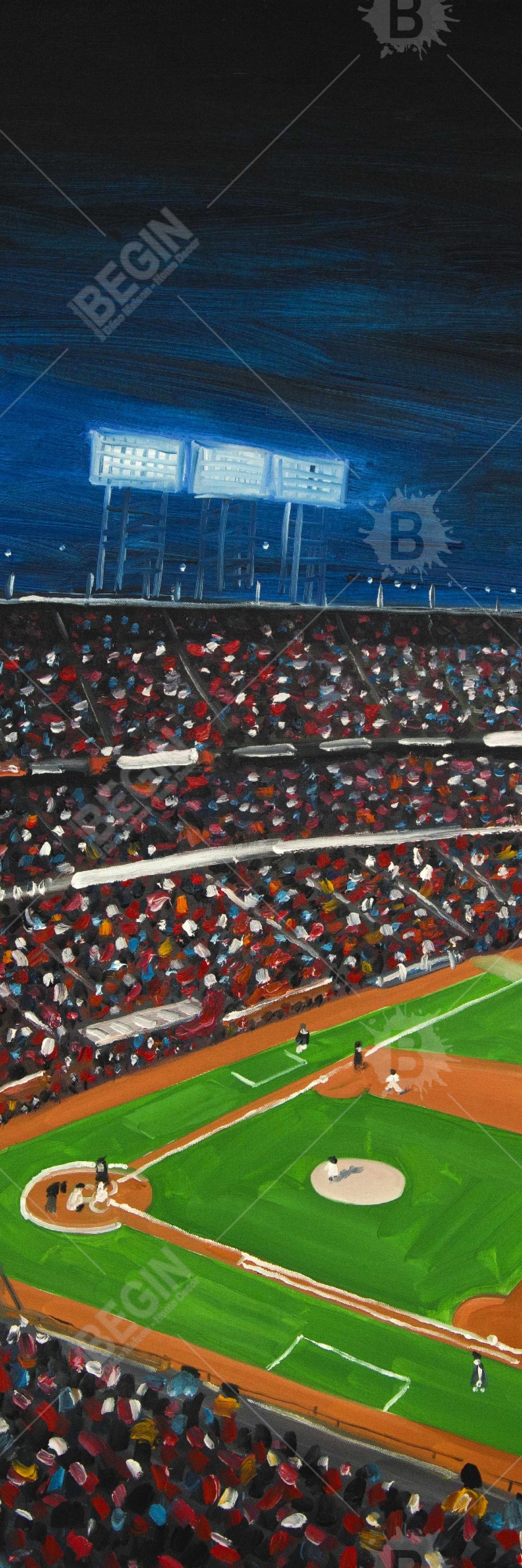 Toile encadrée « Match de baseball » | Décoration d'intérieur sportive américaine