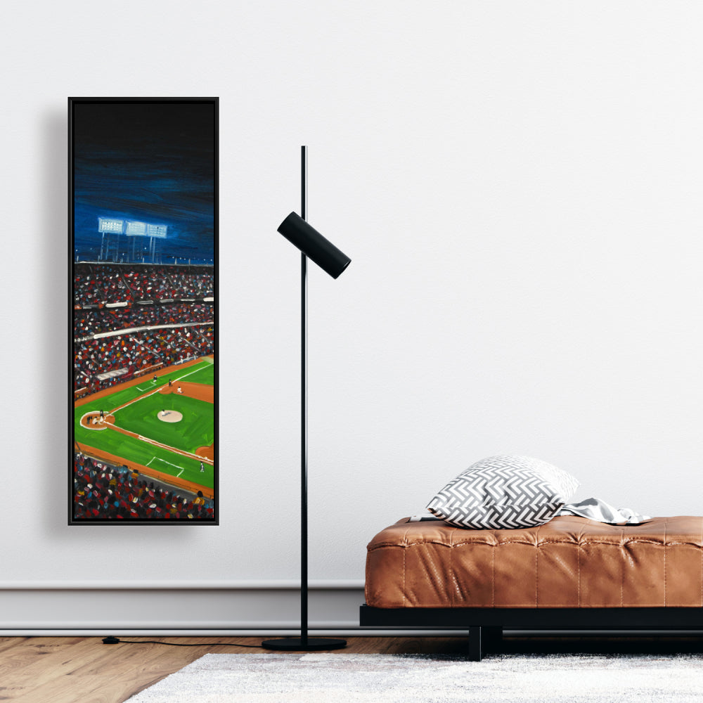 Toile encadrée « Match de baseball » | Décoration d'intérieur sportive américaine