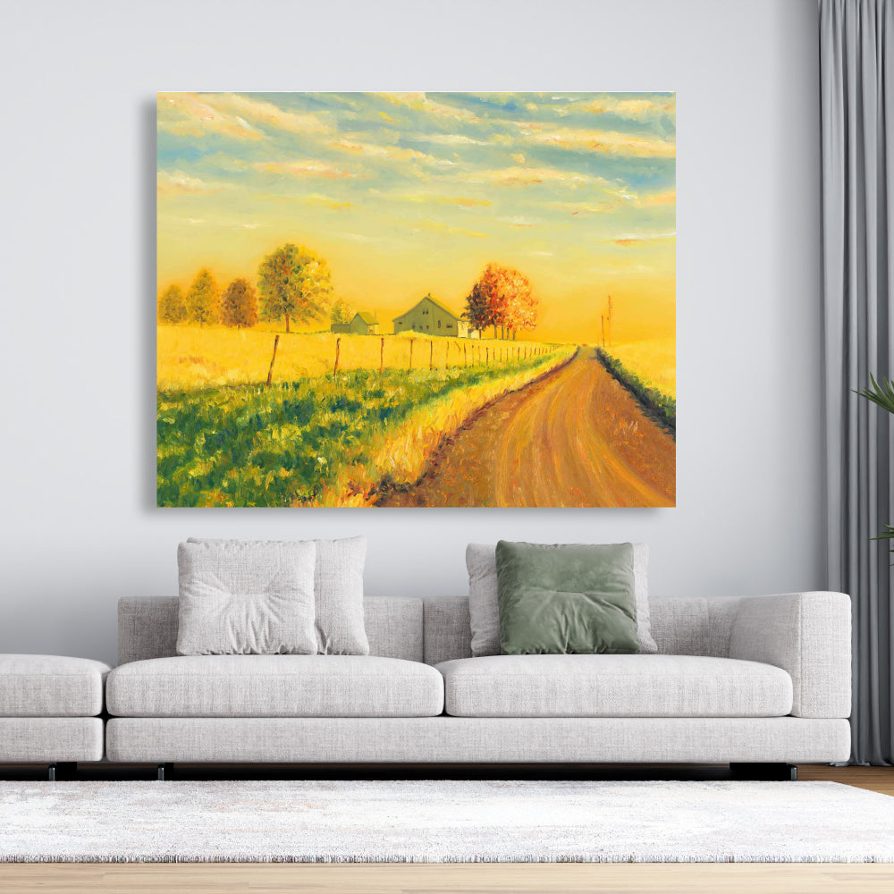 In the Countryside Canvas | Rustic Trees Landscape Decor