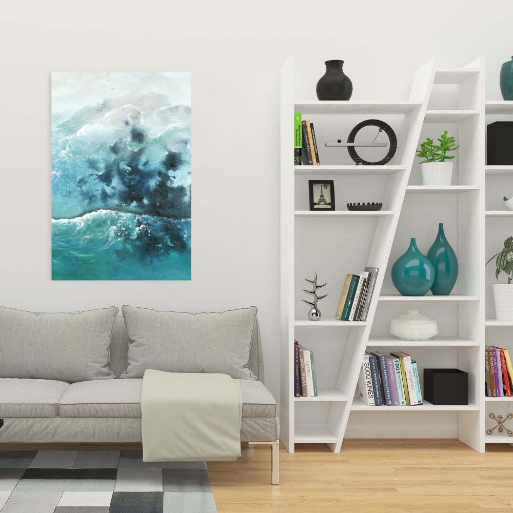 Seaside of the Caribbean Canvas | Coastal Blue Sea Decor