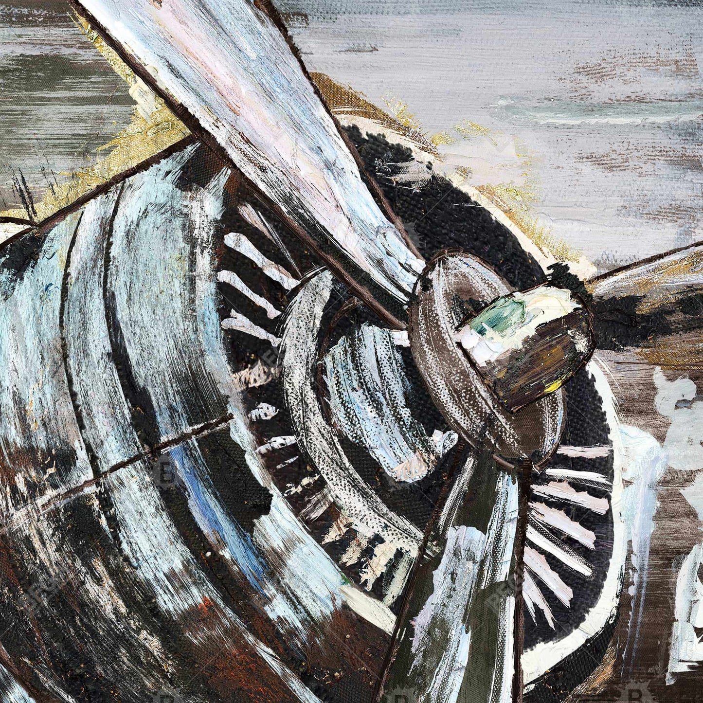 Airplane Propeller Canvas - Aviation Decor for Living Room