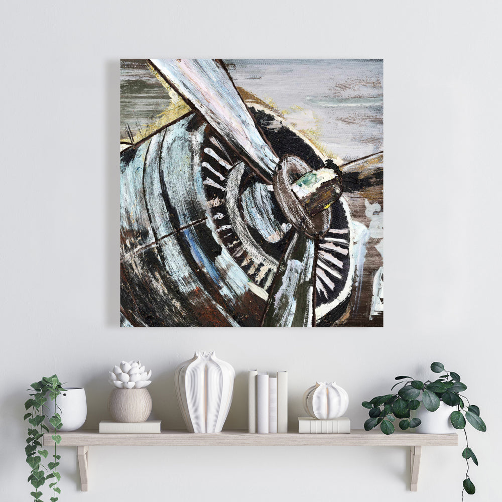 Airplane Propeller Canvas - Aviation Decor for Living Room