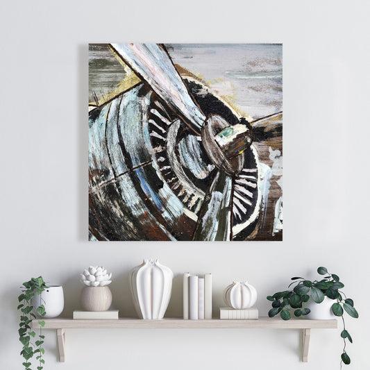 Airplane Propeller Canvas - Aviation Decor for Living Room