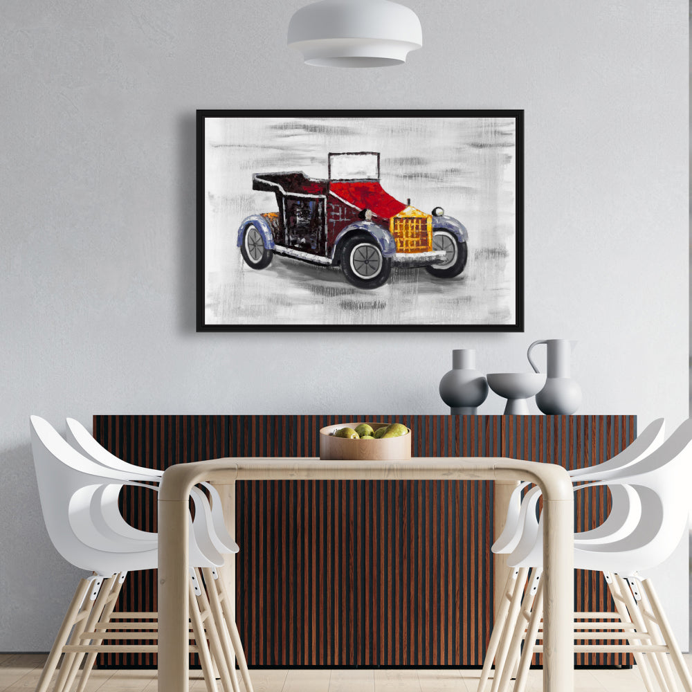 Toile « Voiture ancienne avec toit ouvrant » | Décoration d'intérieur contemporaine