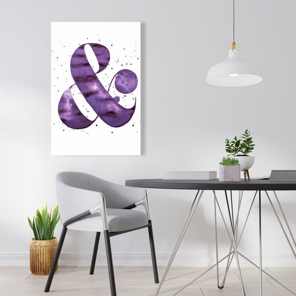 Ampersand Purple Canvas - Modern Home Decor & Wall Art