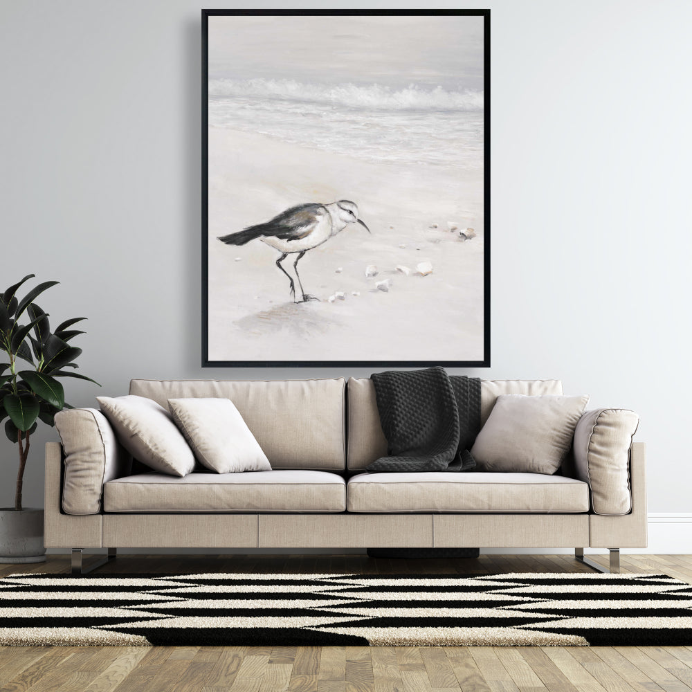 Toile de salle de bain représentant un Bécasseau semipalmé | Décoration d'intérieur