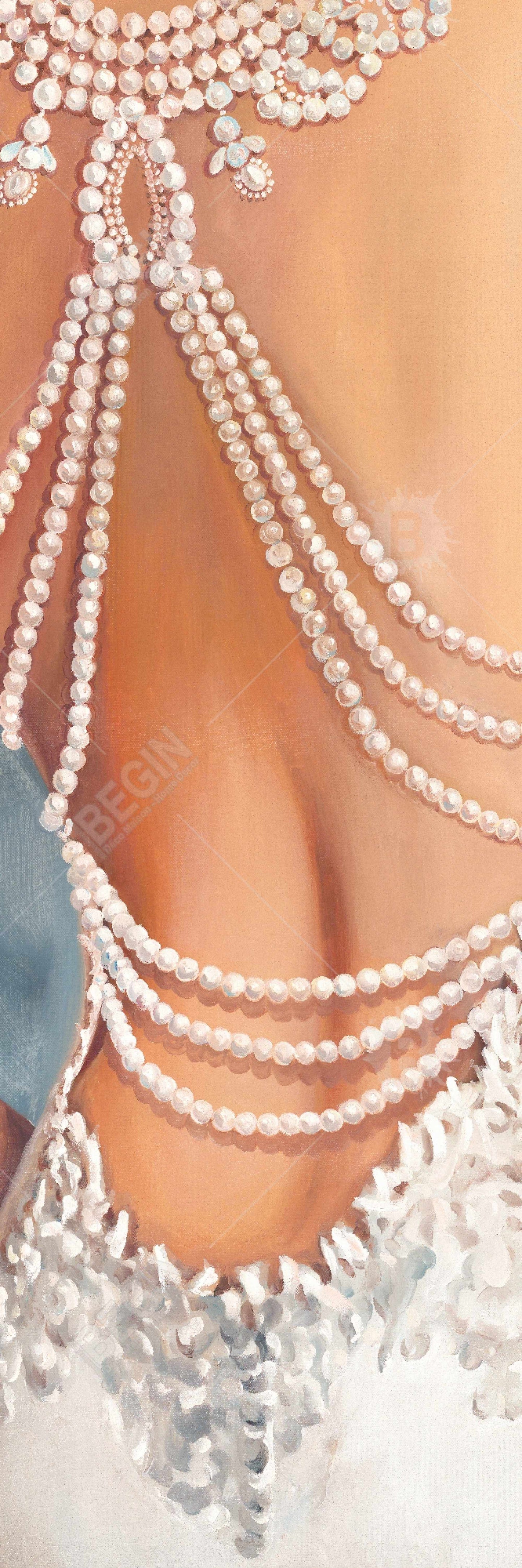 Wedding Dress Canvas - Blue Romantic Clothes Home Decor