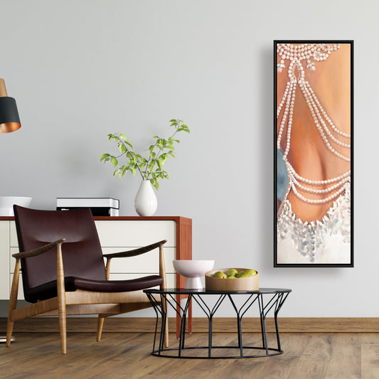 Toile « Robe de mariée bleue romantique » | Décoration murale