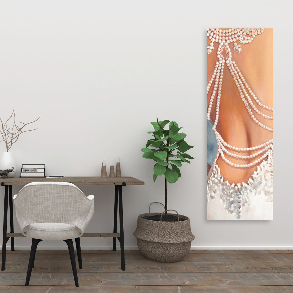 Wedding Dress Canvas - Blue Romantic Clothes Home Decor