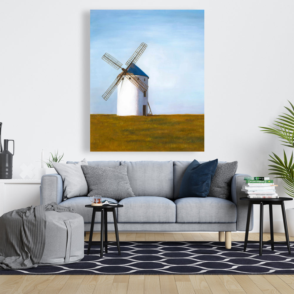 Big Windmill Canvas - Building Landscapes Living Room Decor