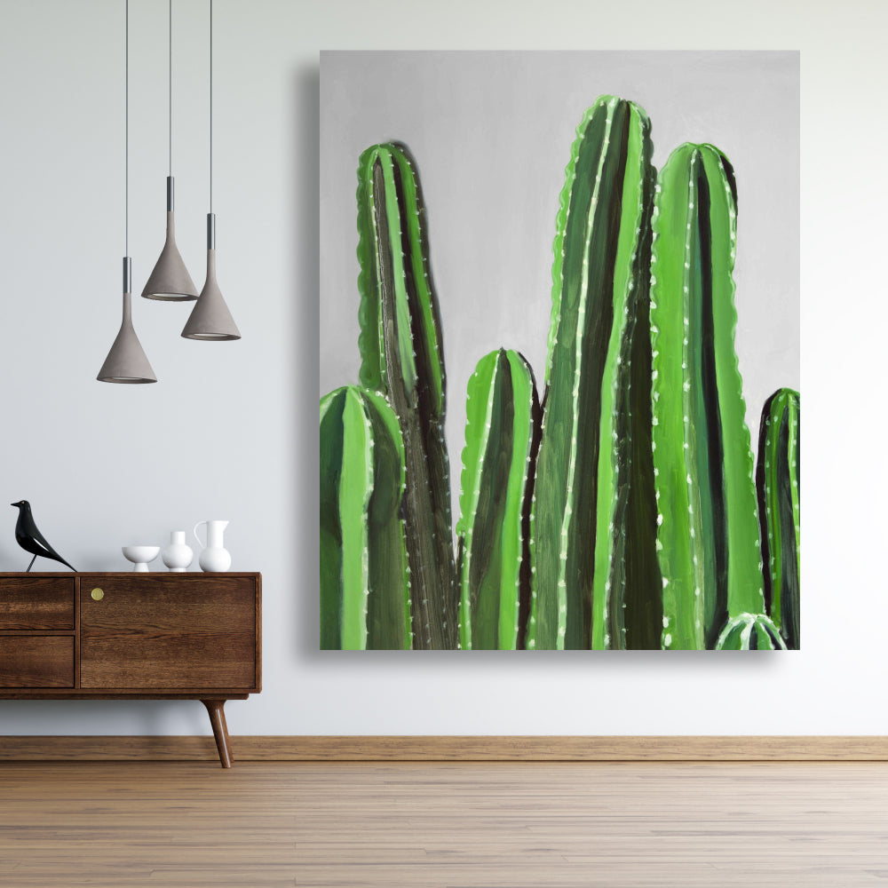 Cactus Candles Canvas - Exotic Botanical Art for Home Decor